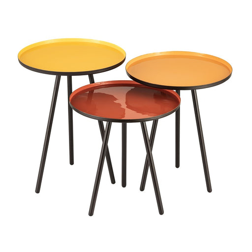 Atlas Lighting Gregg Accent Table, Set of 3, Yellow