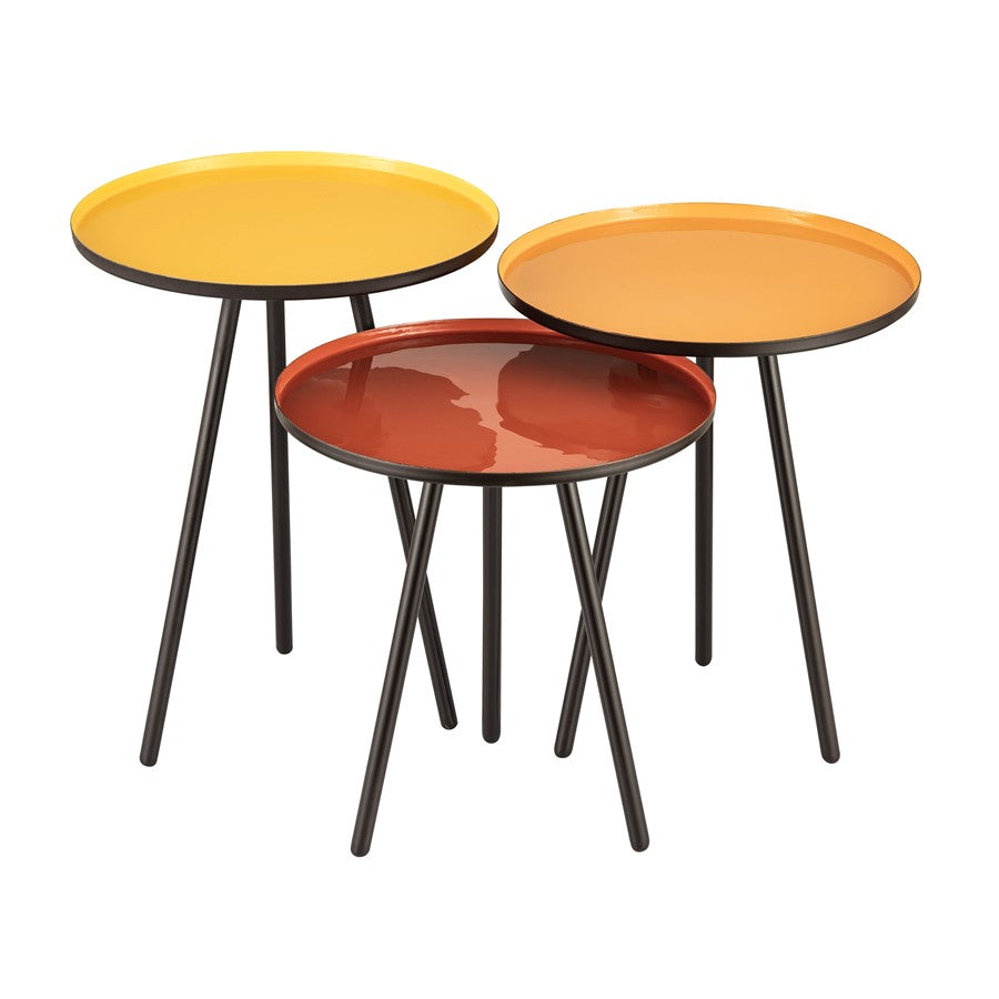 Atlas Lighting Gregg Accent Table, Set of 3, Yellow