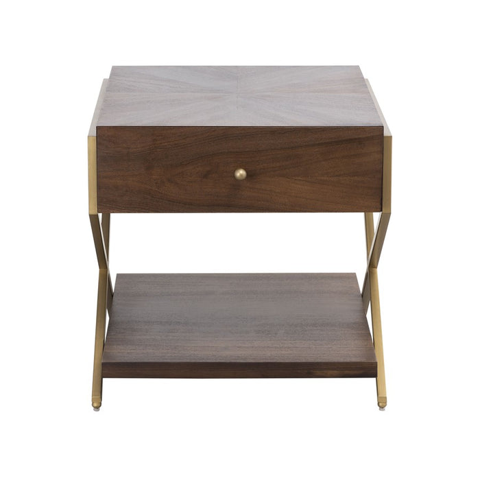 Atlas Lighting Guilford Accent Table, Mahogany