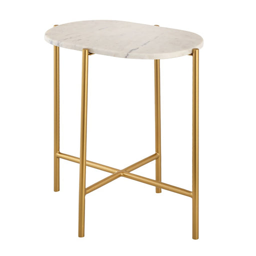 Atlas Lighting Harlowe Accent Table, Antique Brass