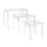 Atlas Lighting Jacobs Nesting Table, Set of 3, Square Clear