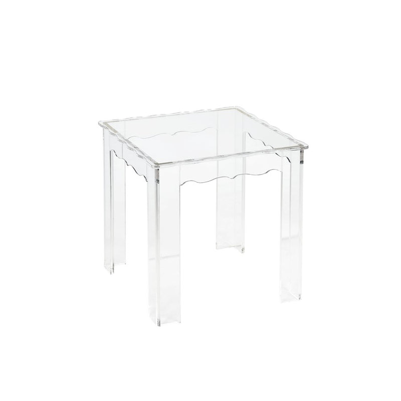 Atlas Lighting Jacobs Nesting Table, Set of 3, Square Clear