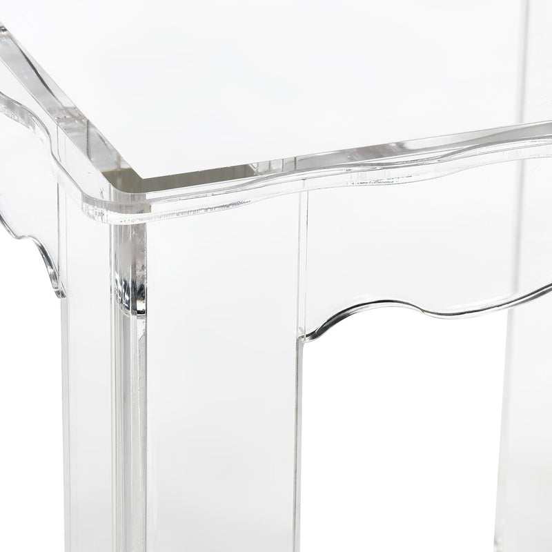 Atlas Lighting Jacobs Nesting Tables, Set of 3 | Clear Acrylic Transitional Accent Tables | Living Room & Bedroom | 12-22in H | Model TA11104-01S