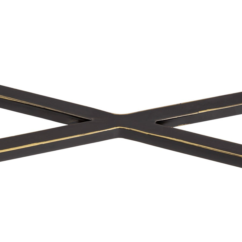 Atlas Lighting Leon 54in Console Table | Transitional Bronze Metal and Clear Glass | Entryway & Living Room Hall Table | Model TA11116-01