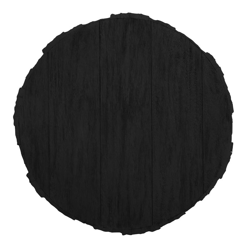 Atlas Lighting Minato 22in Round Accent Table | Shou Sugi Ban Wood | Living Room & Bedroom Side Table | 22 x 22 x 24 in | Model TA11124-01