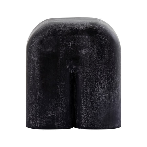 Atlas Lighting Morris Cerused Accent Table, Short Black