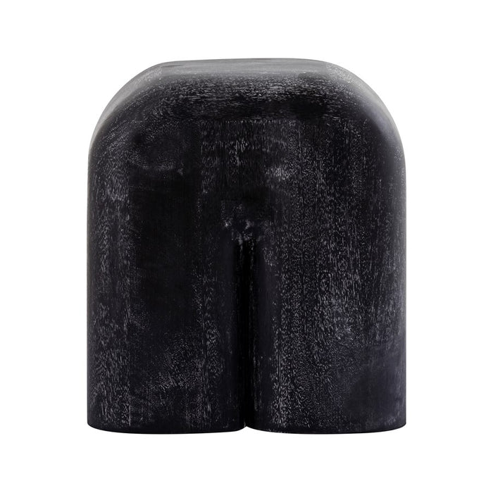 Atlas Lighting Morris Cerused Accent Table, Short Black