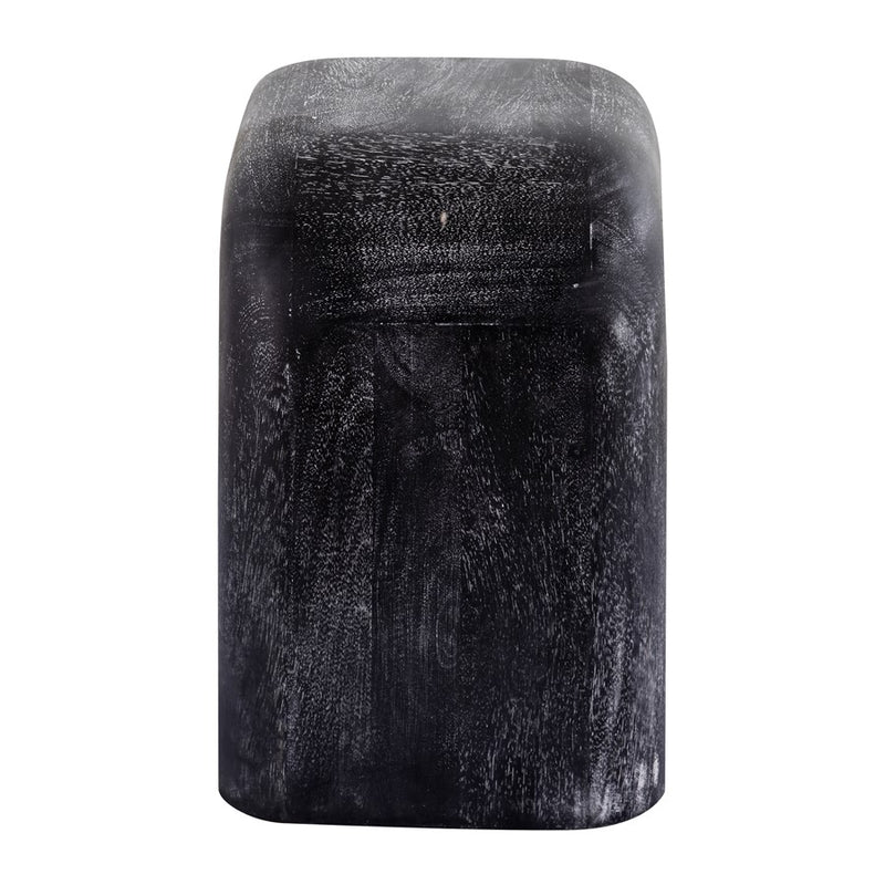 Atlas Lighting Morris 15in Accent Table | Black Cerused Mango Wood | Living Room & Bedroom Side Table | 15 x 11 x 17 in | Model TA11128-01