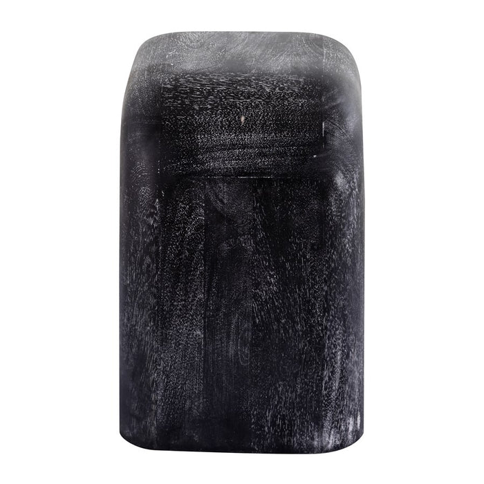 Atlas Lighting Morris Cerused Accent Table, Short Black