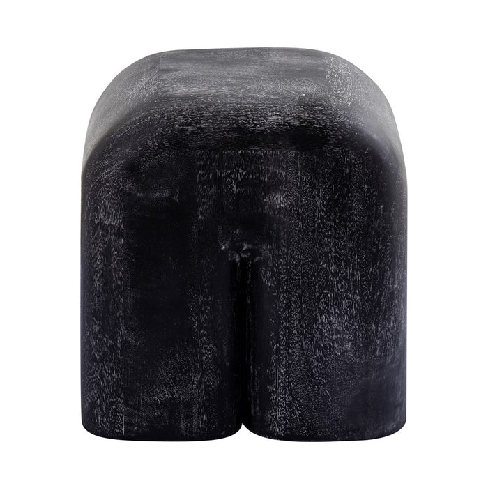 Atlas Lighting Morris Cerused Accent Table, Short Black