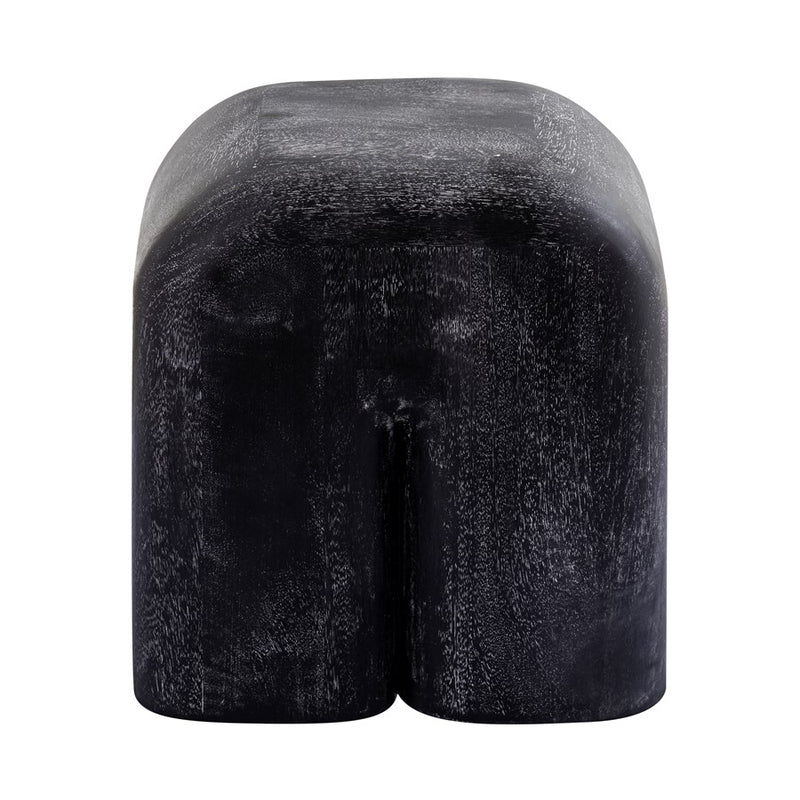 Atlas Lighting Morris 15in Accent Table | Black Cerused Mango Wood | Living Room & Bedroom Side Table | 15 x 11 x 17 in | Model TA11128-01