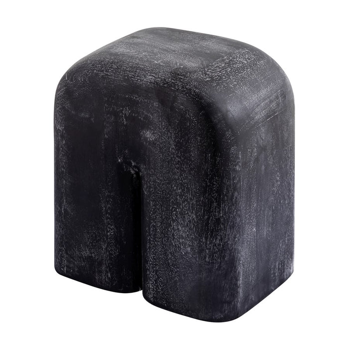 Atlas Lighting Morris Cerused Accent Table, Short Black