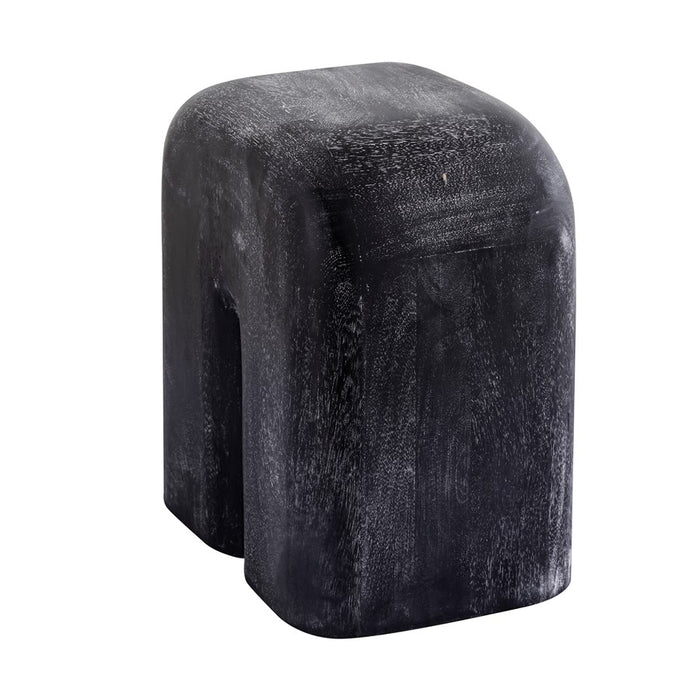 Atlas Lighting Morris Cerused Accent Table, Short Black