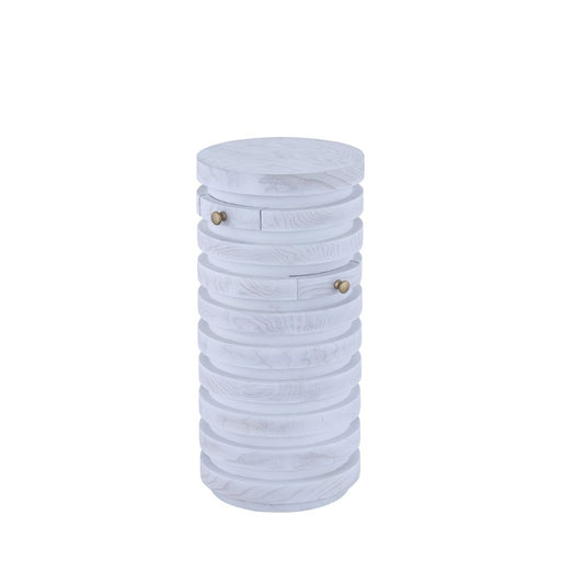 Atlas Lighting Prospect Accent Table, White Ash Burl