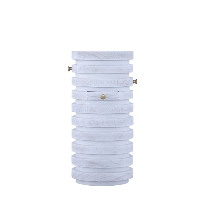Atlas Lighting Prospect Accent Table, White Ash Burl