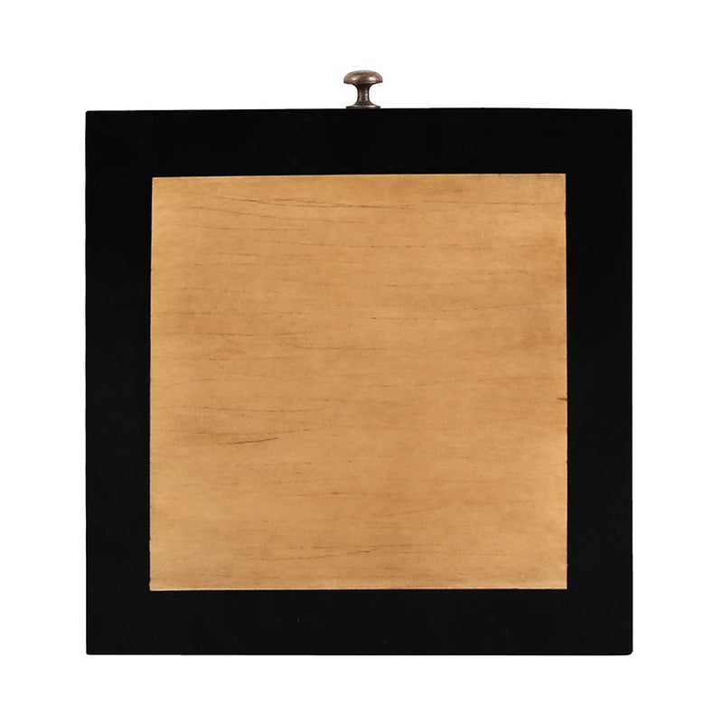Atlas Renwood 10in Accent Table | Natural Wood with Black Trim | Living Room & Bedroom | 10 x 10 x 27 in | Model TA11153-01