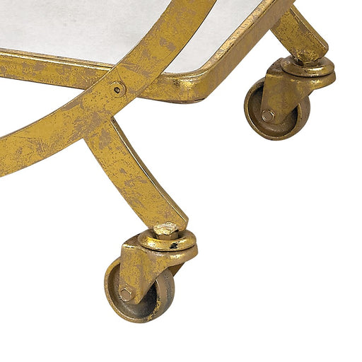Atlas Lighting Ring Bar Cart, Gold