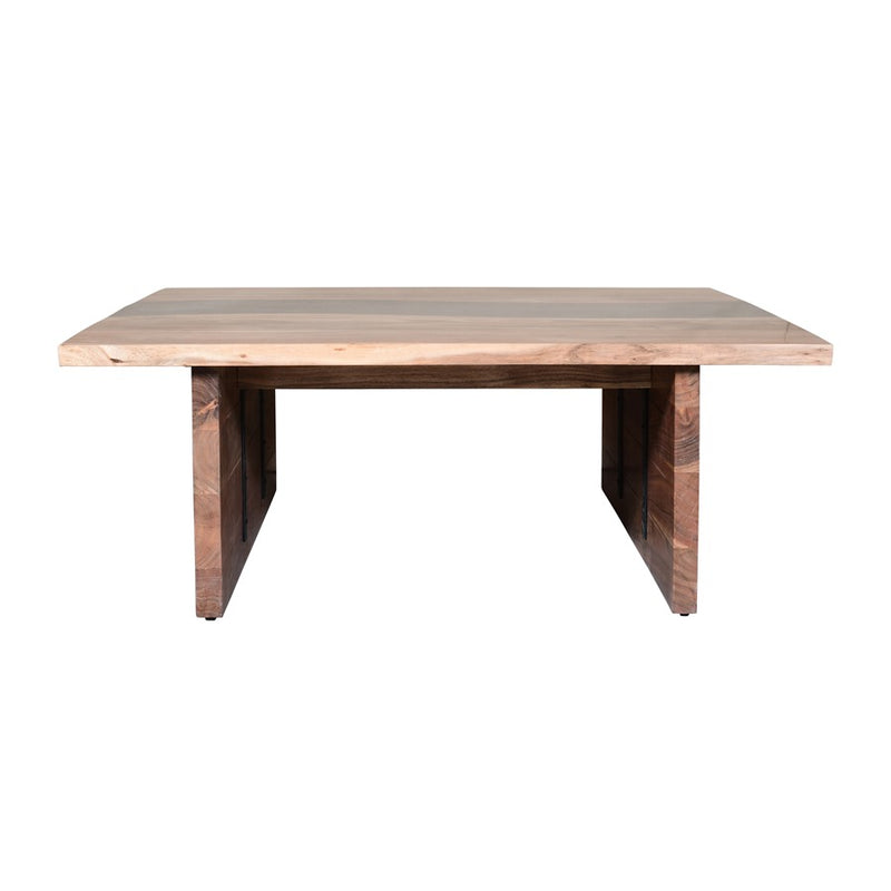 Atlas Lighting River Wood 48in Coffee Table | Natural Acacia Wood and Brown Composite | Living Room & Coastal Seating Area | Model TA11157-01