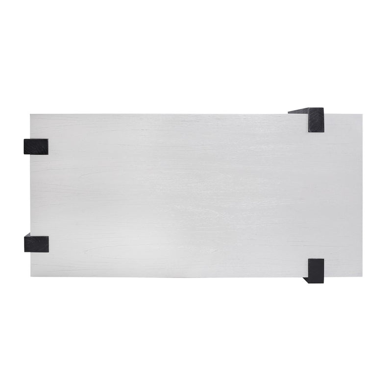 Atlas Lighting Riviera 54in Coffee Table | Checkmate Black Wood and White Top | Modern Living Room & Seating Area | 54 x 27 x 18 in | Model TA11161-01