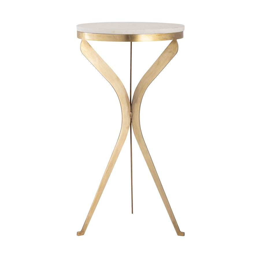 Atlas Lighting Rowe Accent Table, Aged Brass