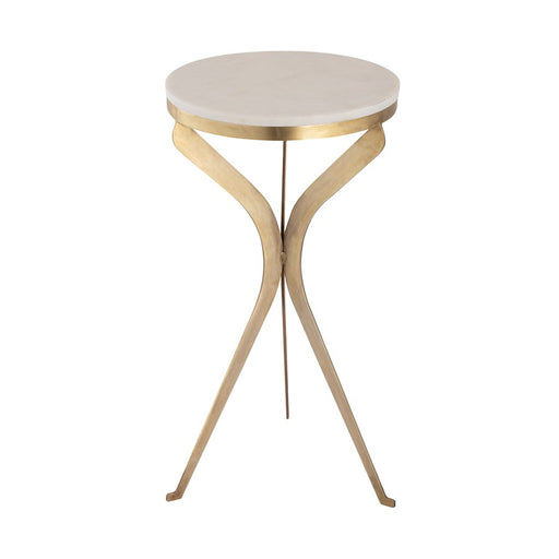 Atlas Lighting Rowe Accent Table, Aged Brass