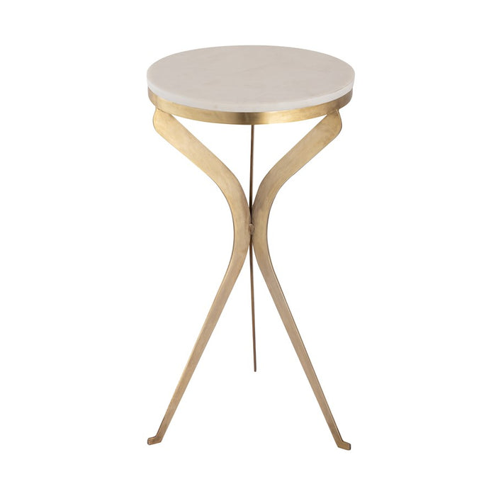 Atlas Lighting Rowe Accent Table, Aged Brass