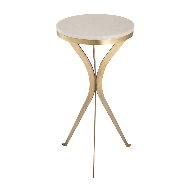 Atlas Lighting Rowe Accent Table, Aged Brass