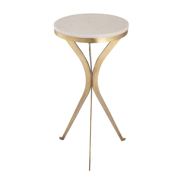 Atlas Lighting Rowe Accent Table, Aged Brass