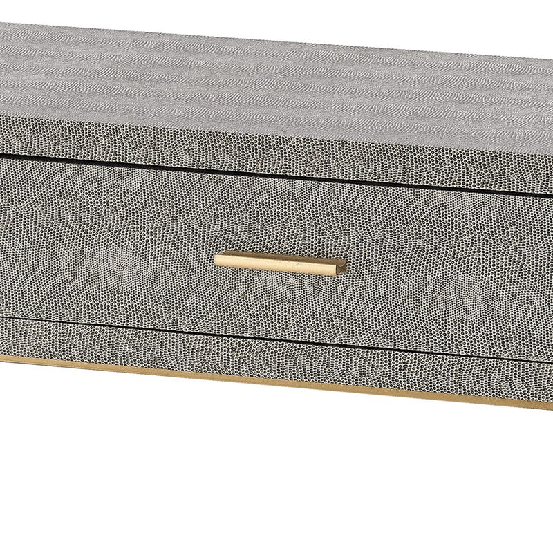 Atlas Lighting Sands Point Desk, 2 Drawer Gray