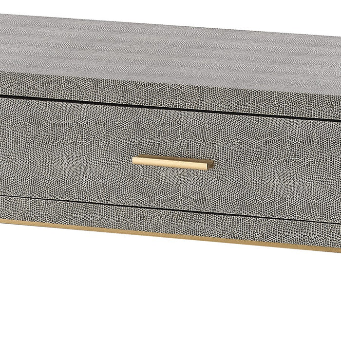 Atlas Lighting Sands Point Desk, 2 Drawer Gray