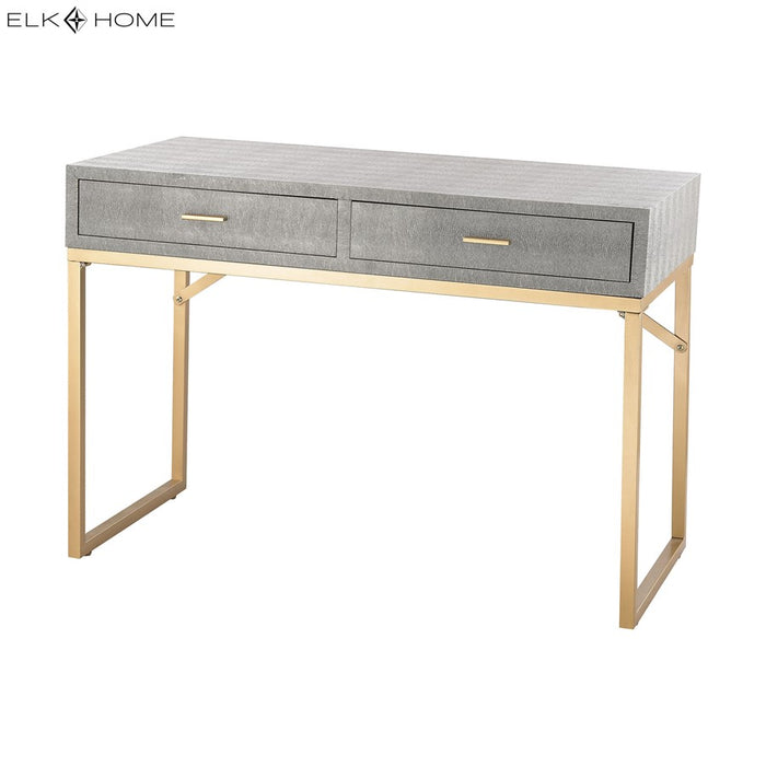 Atlas Lighting Sands Point Desk, 2 Drawer Gray