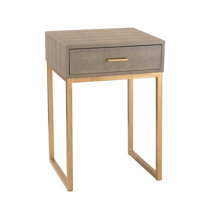 Atlas Lighting Shagreen Accent Table, Gray