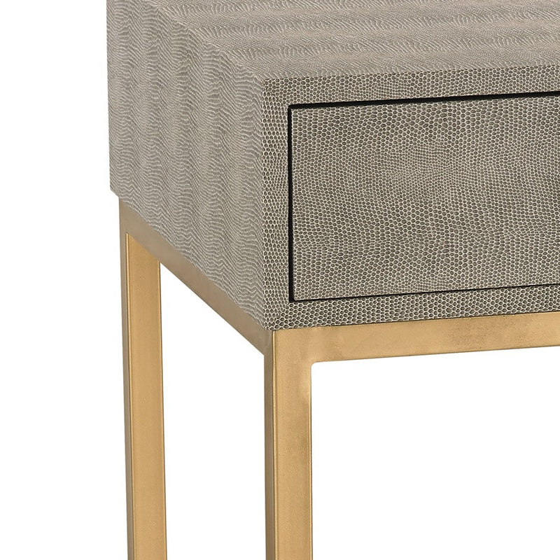 Atlas Lighting Shagreen Accent Table, Gray