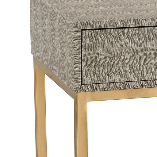 Atlas Lighting Shagreen Accent Table, Gray
