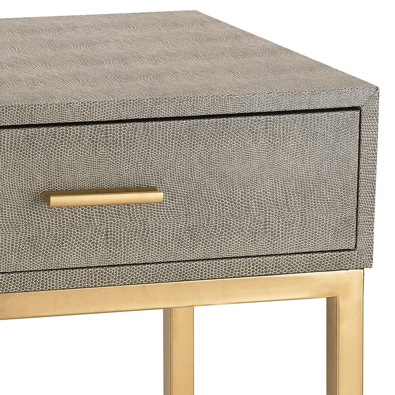 Atlas Lighting Shagreen Accent Table, Gray