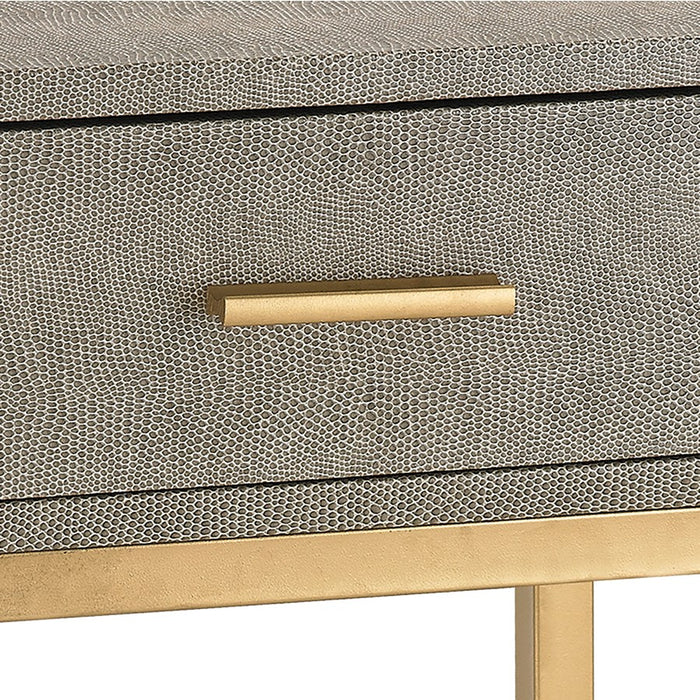 Atlas Lighting Shagreen Accent Table, Gray