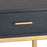 Atlas Lighting Shagreen Accent Table, Navy