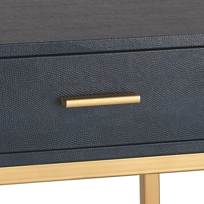 Atlas Lighting Shagreen Accent Table, Navy