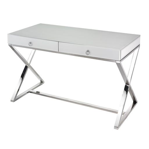 Atlas Lighting Super White Desk Chrome