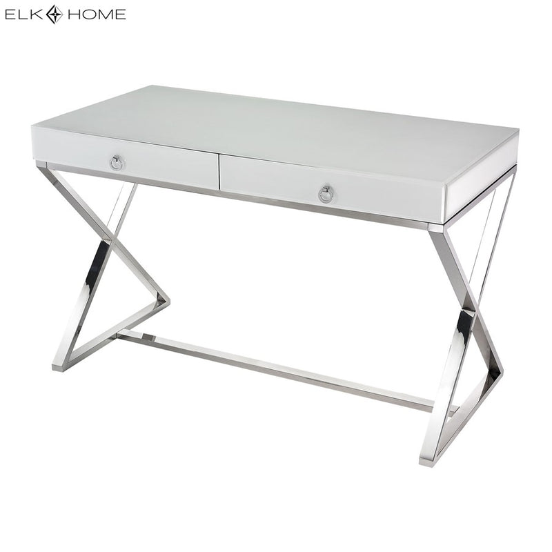 Atlas Lighting Super White Desk Chrome