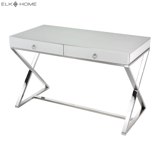 Atlas Lighting Super White Desk Chrome