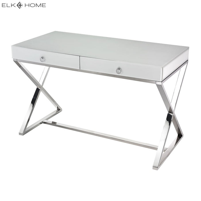 Atlas Lighting Super White Desk Chrome