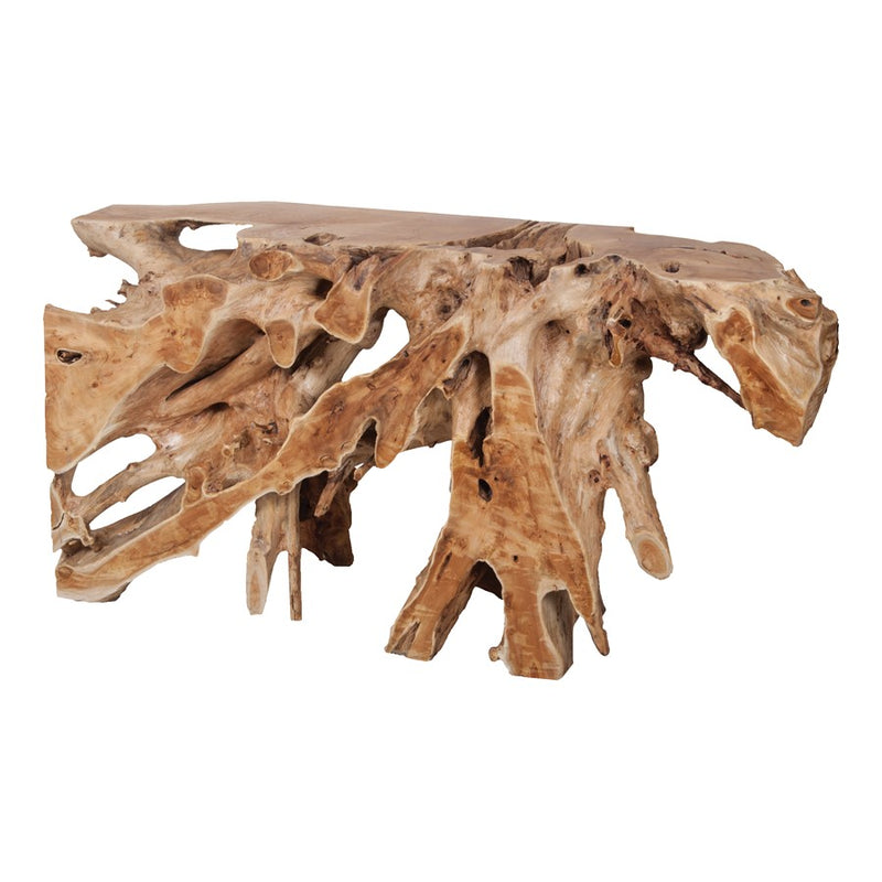 Atlas Lighting Teak Root 60in Console Table | Natural Wood Transitional | Entryway & Hallway Storage Table | 60 x 16 x 30 in | Model TA11194-01