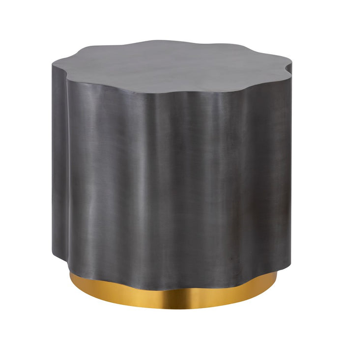 Atlas Lighting Agata Accent Table, Antique Zinc