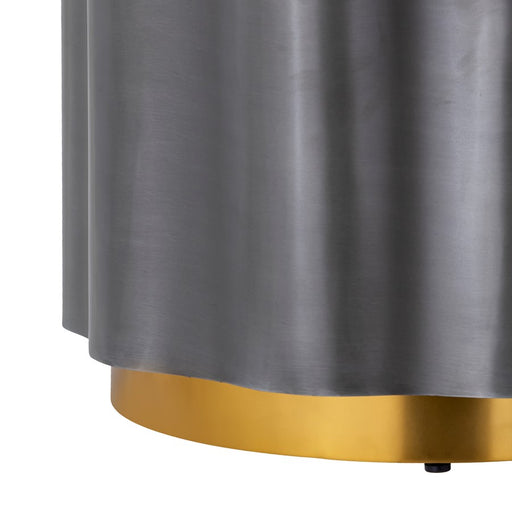 Atlas Lighting Agata Accent Table, Antique Zinc