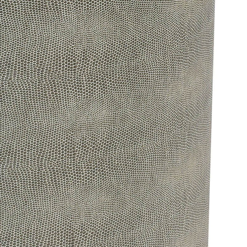Atlas Lighting Dexter 16in Round Accent Table | Gray Faux Shagreen Fabric | Living Room & Bedroom Side Table | 16 x 16 x 18 in | Model TA11216-01