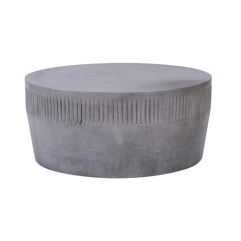 Atlas Lighting Sempre 34in Round Coffee Table | Polished Concrete Modern | Living Room Center Table | 34 x 34 x 15 in | Model TA11217-01