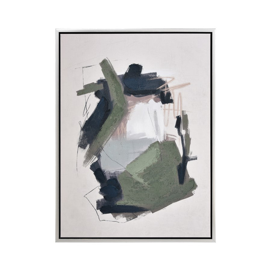 Atlas Lighting Beyer II Abstract Framed Wall Art, White