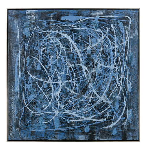 Atlas Lighting Blue Rhythm Framed Wall Art, Blue