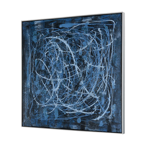 Atlas Lighting Blue Rhythm Framed Wall Art, Blue